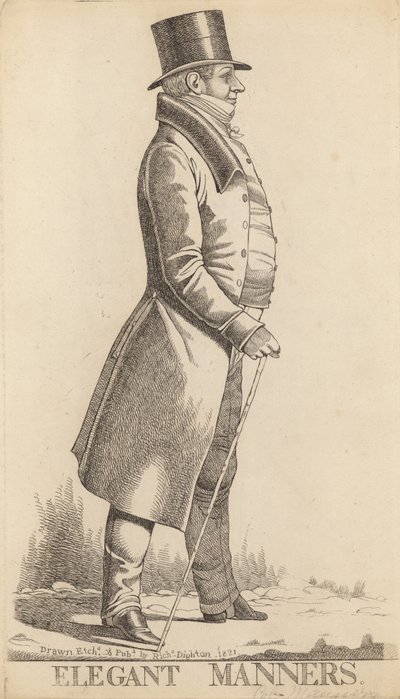 Charles Manners Sutton; 1. Viscount Canterbury; Elegante Manieren von Richard Dighton